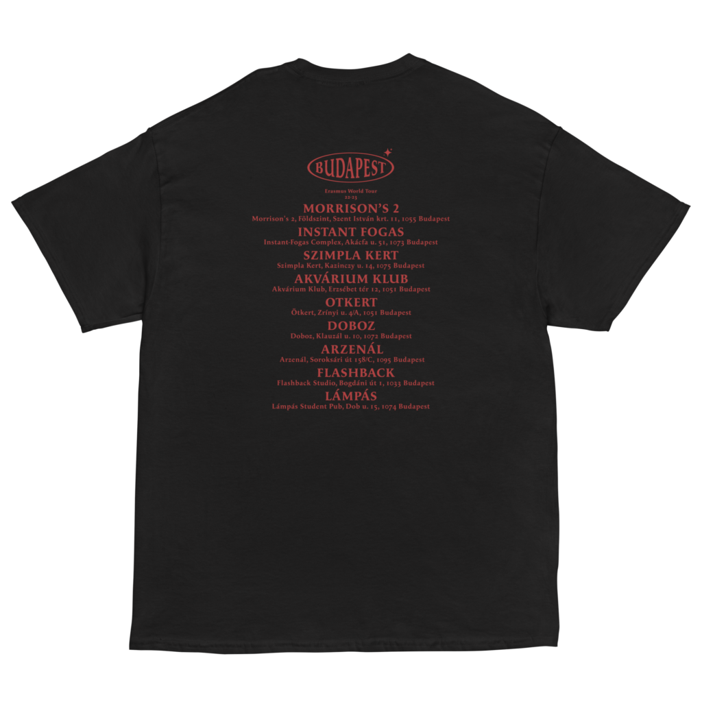 Budapest Tshirt Back Black